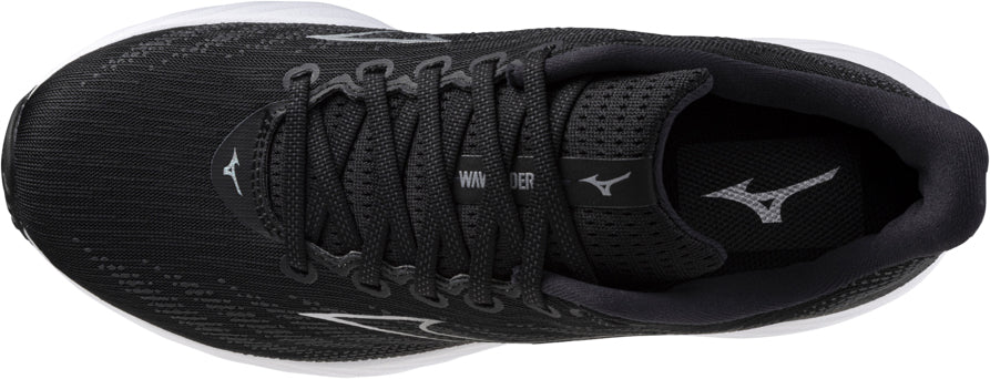 Mizuno Men's Wave Rider 28 Wide Fit (2E) Running Shoes - Black