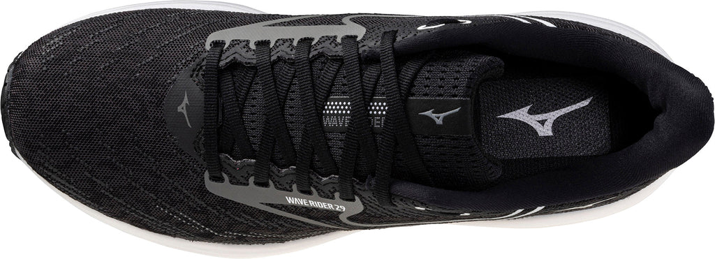 Mizuno Men's Wave Rider 29 Wide Fit (2E) Running Shoes - Black