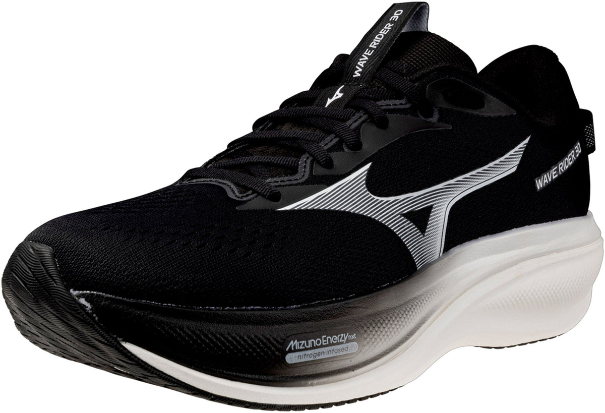 Mizuno Men's Wave Rider 30 Wide Fit Running Shoes - Black