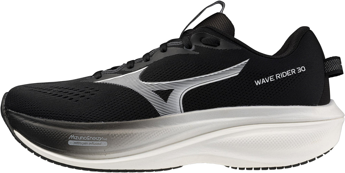 Mizuno Men's Wave Rider 30 Wide Fit Running Shoes - Black