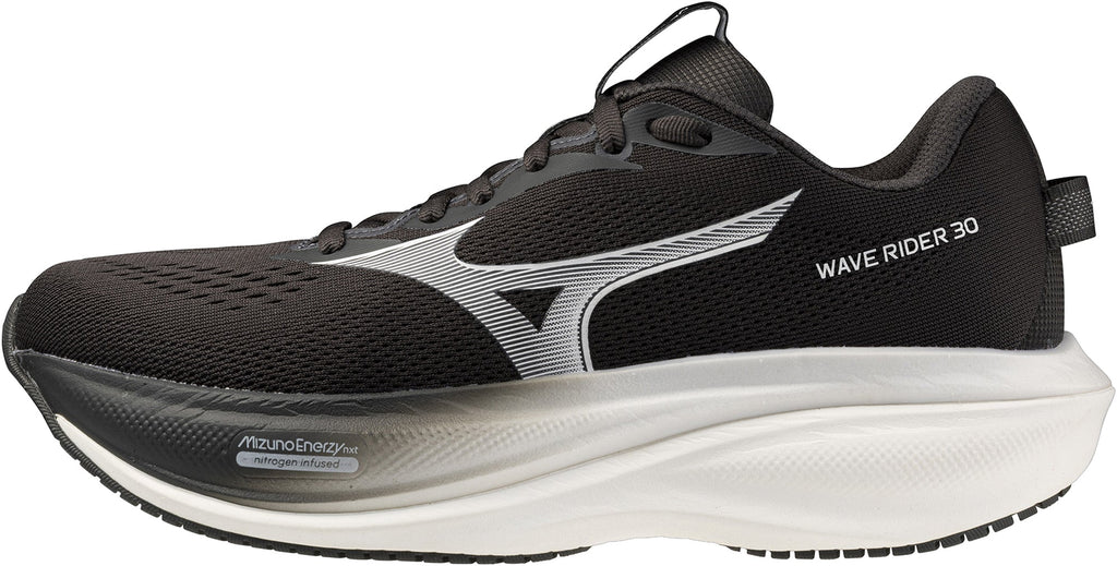 Mizuno Women's Wave Rider 30 Wide Fit Running Shoes - Black