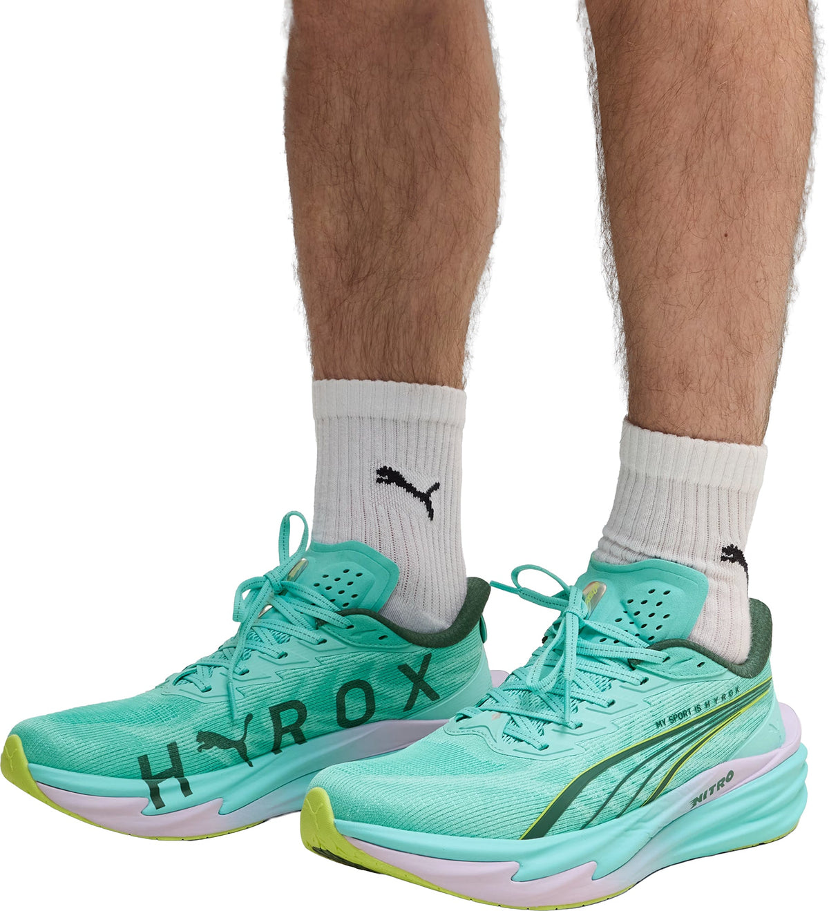 Puma Men's Deviate Nitro 4 HYROX Running Shoes - Green
