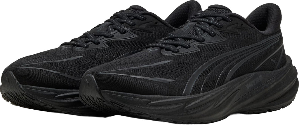 Puma Men's Velocity Nitro 5 Wide Fit Running Shoes - Black