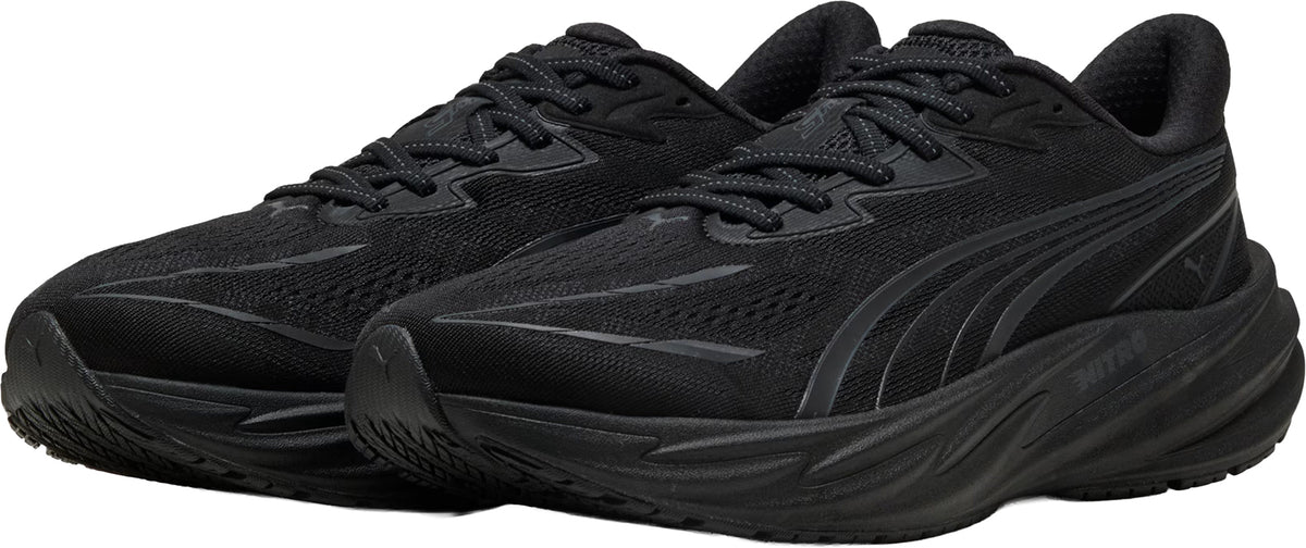 Puma Men's Velocity Nitro 5 Wide Fit Running Shoes - Black
