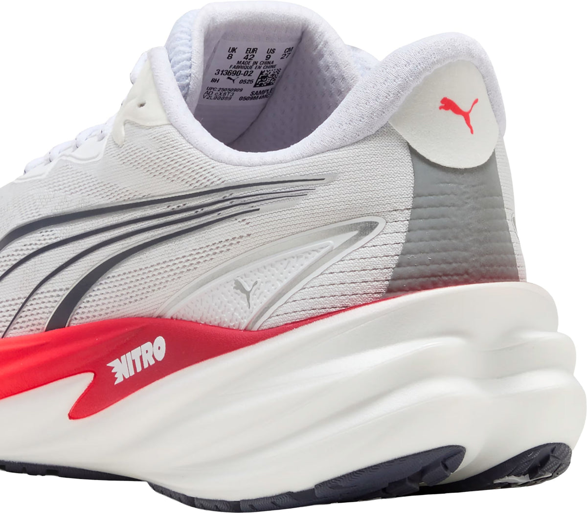 Puma Men's Velocity Nitro 5 Wide Fit Running Shoes - White