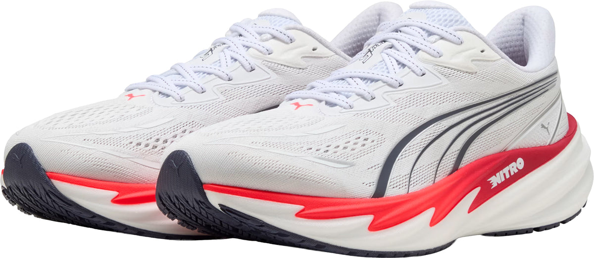 Puma Men's Velocity Nitro 5 Wide Fit Running Shoes - White