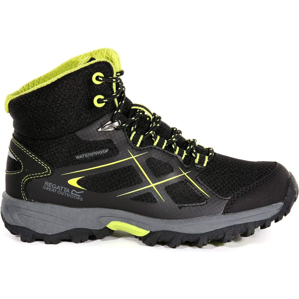 Regatta Junior Kota Mid Waterproof Walking Boots - Black