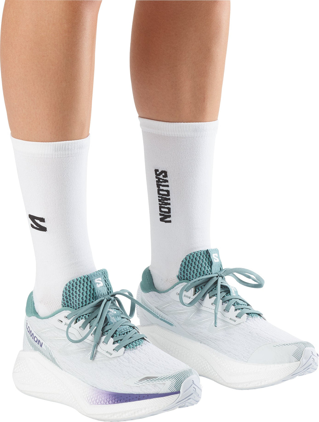 Salomon Women's Aero Glide 4 Running Shoes - White