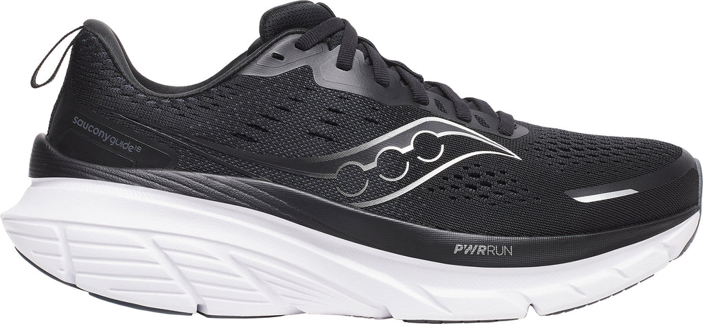 Saucony Men's Guide 18 Wide Fit Running Shoes - Black