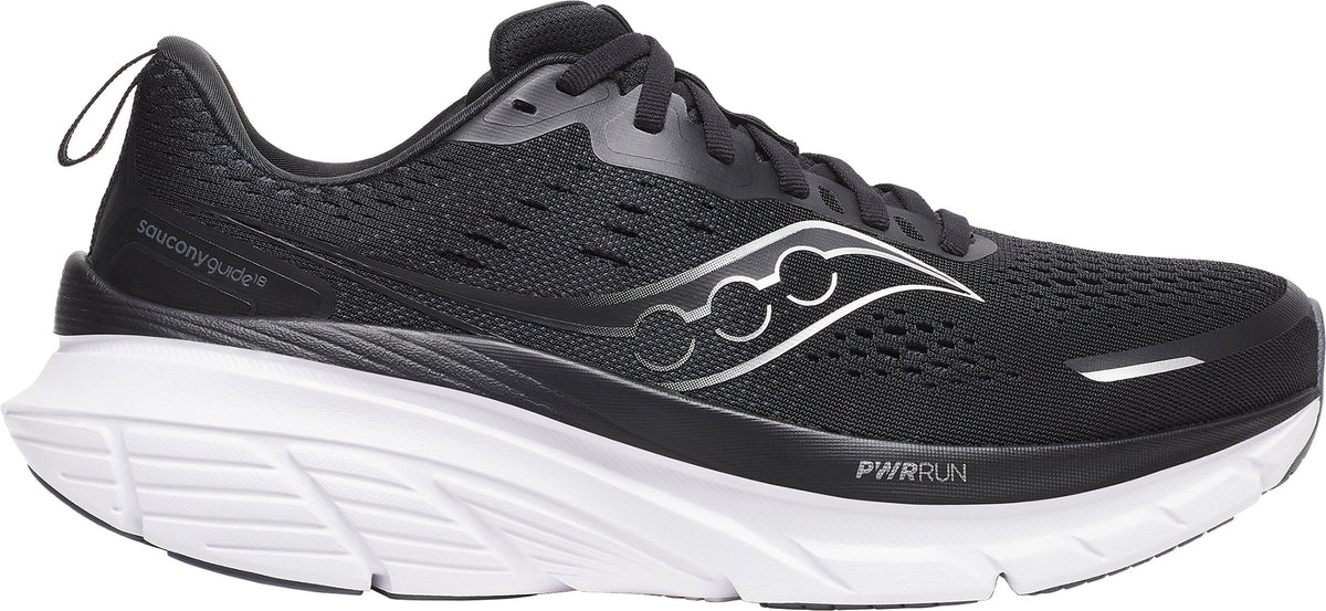 Saucony Men's Guide 18 Wide Fit Running Shoes - Black