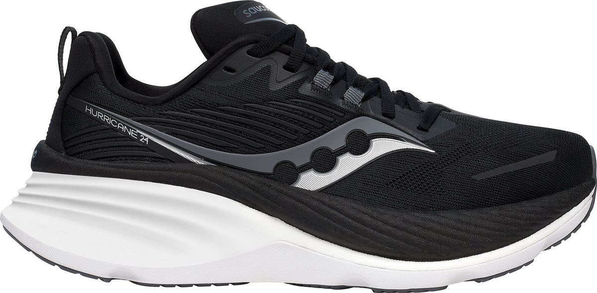 Saucony Women's Hurricane 24 Wide Fit Running Shoes - Black