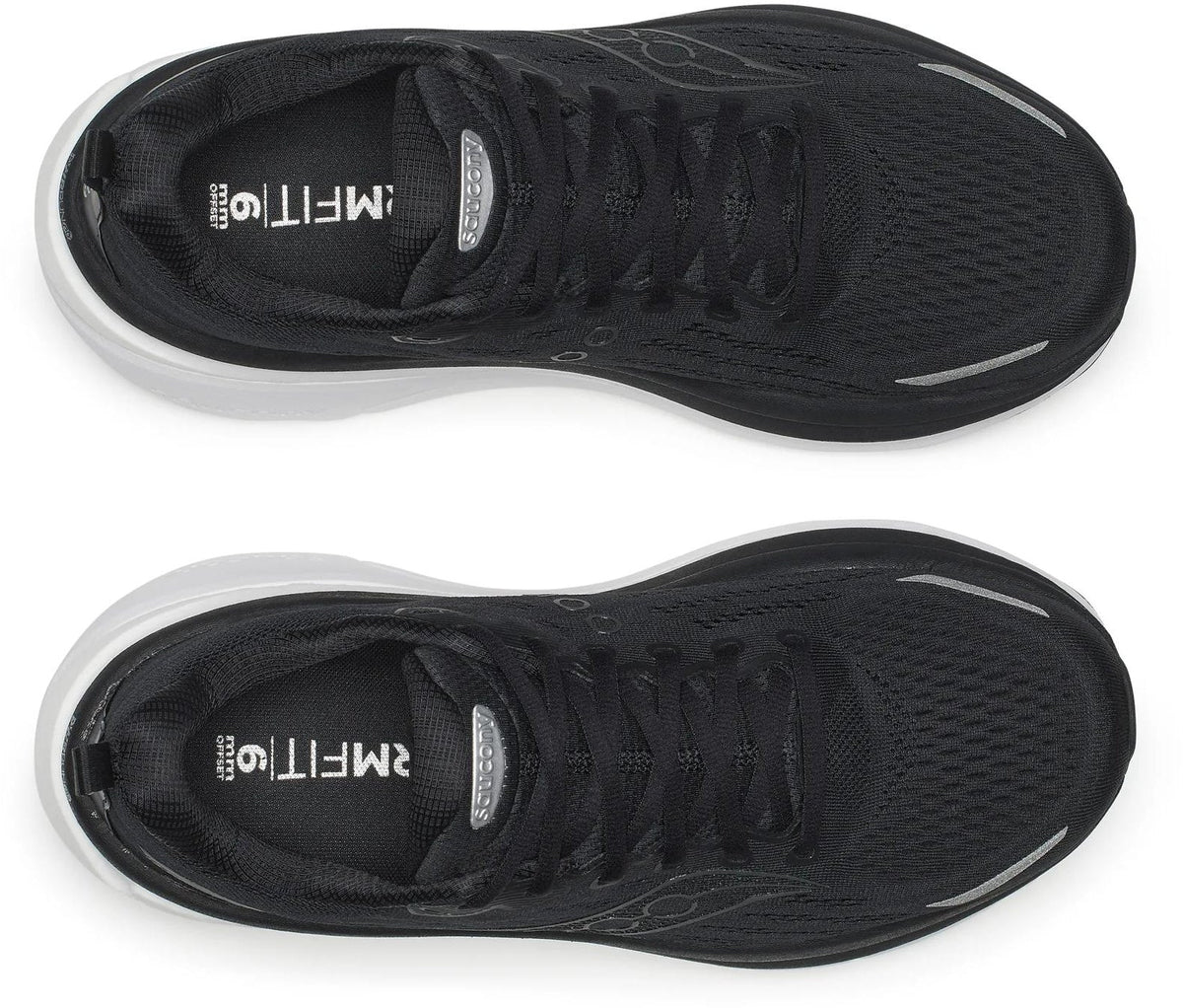 Saucony Men's Hurricane 25 Wide Fit Running Shoes - Black