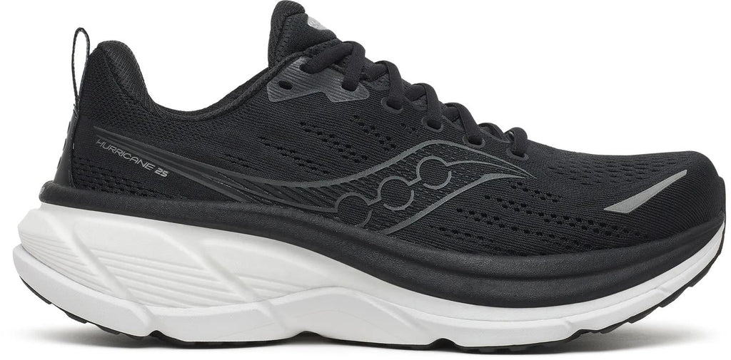Saucony Men's Hurricane 25 Wide Fit Running Shoes - Black