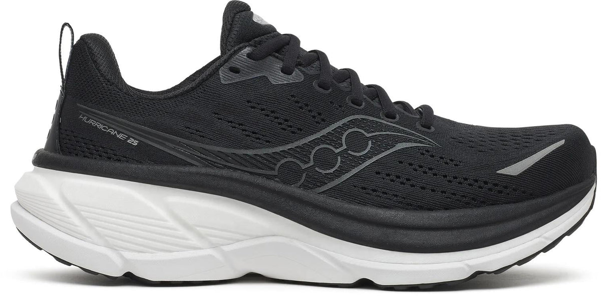Saucony Men's Hurricane 25 Wide Fit Running Shoes - Black