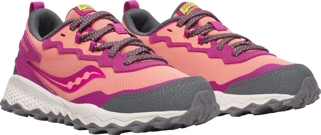 Saucony Junior Peregrine KDZ Shield Trail Running Shoes - Pink