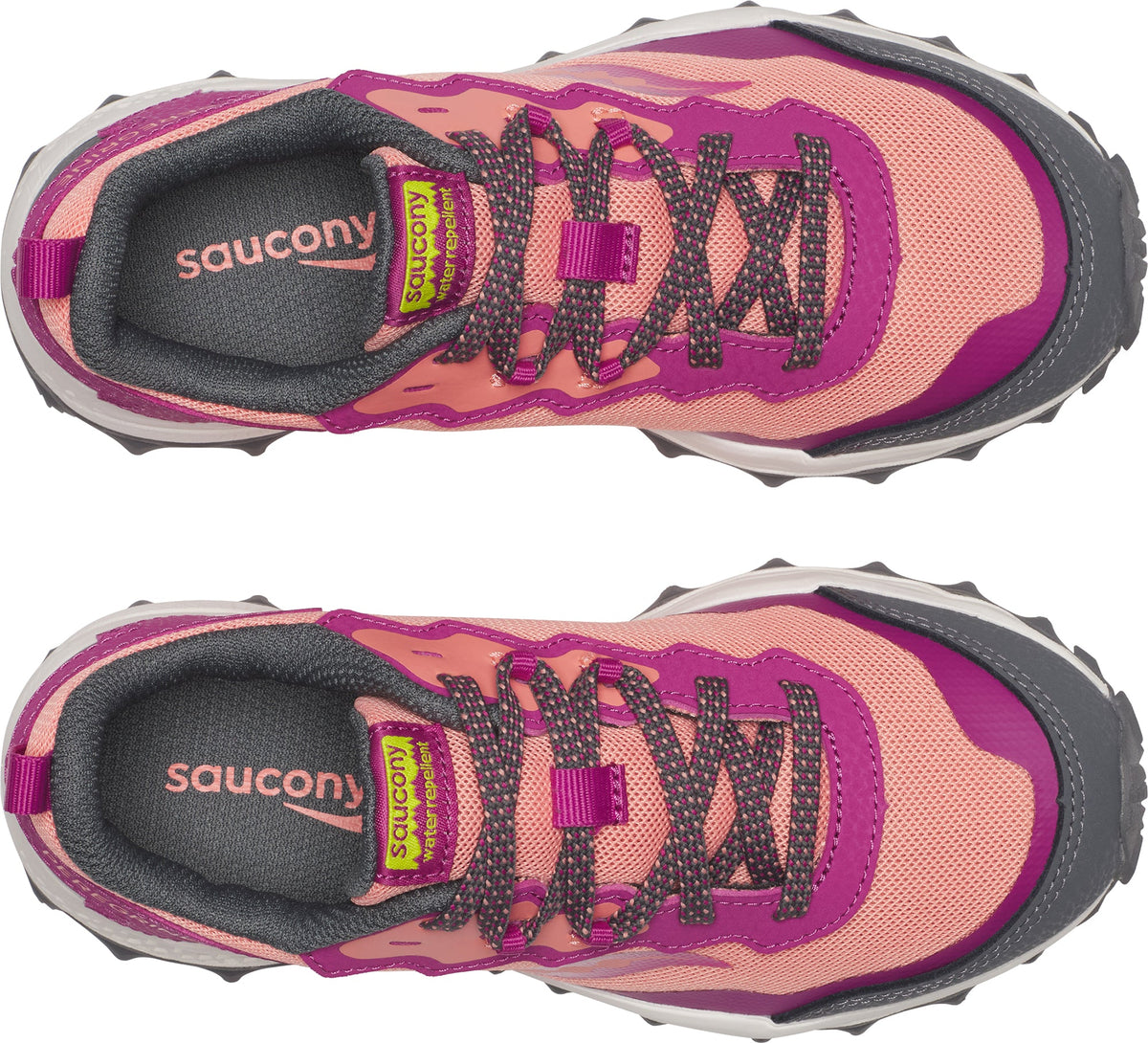 Saucony Junior Peregrine KDZ Shield Trail Running Shoes - Pink