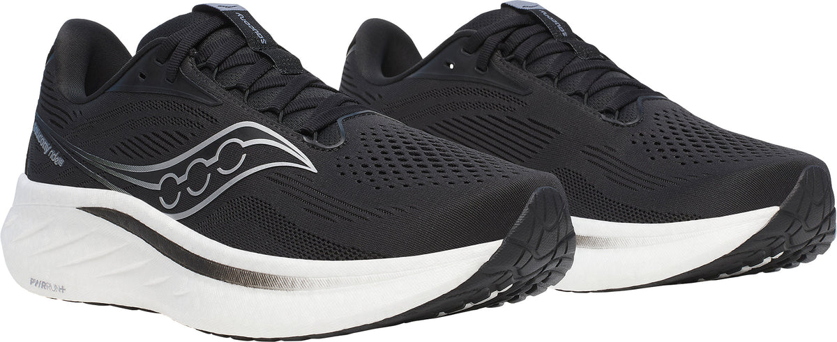 Saucony Men's Ride 18 Wide Fit Running Shoes - Black