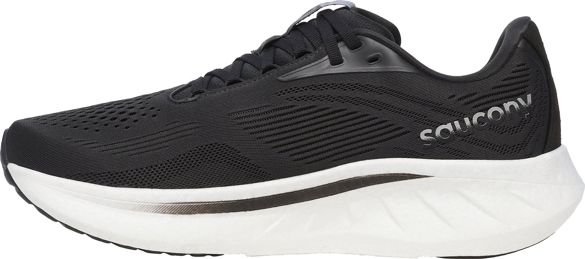 Saucony Men's Ride 18 Wide Fit Running Shoes - Black