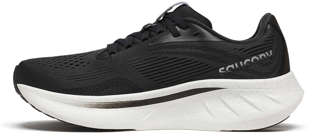 Saucony Women's Ride 18 Wide Fit Running Shoes - Black