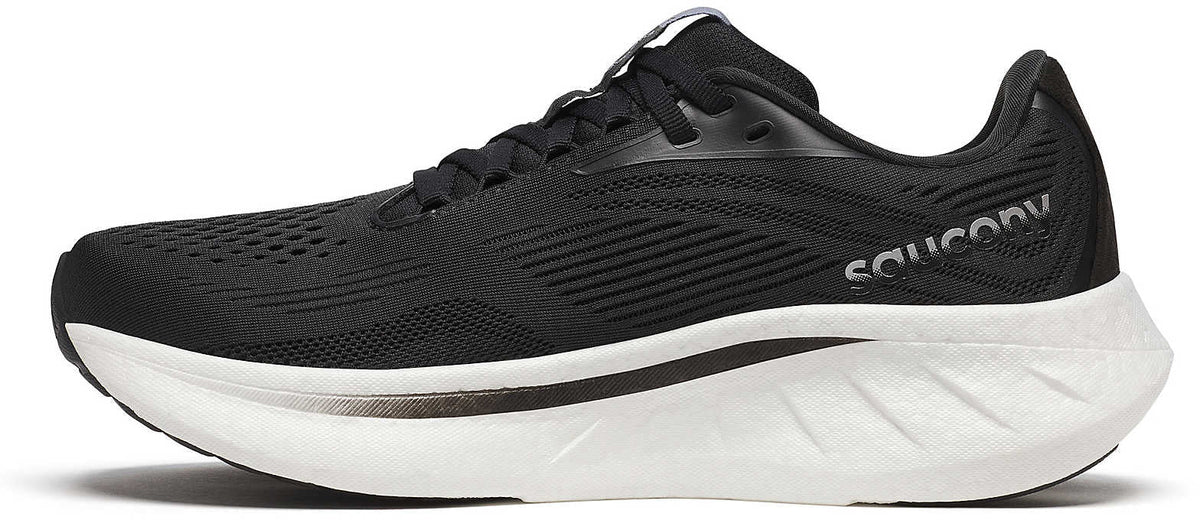Saucony Women's Ride 18 Wide Fit Running Shoes - Black