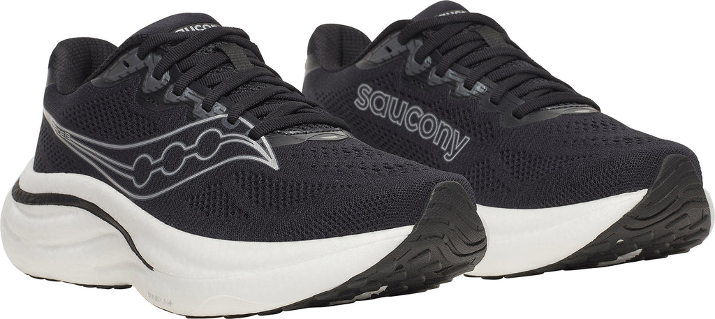 Saucony Women's Ride 19 Wide Fit Running Shoes - Black