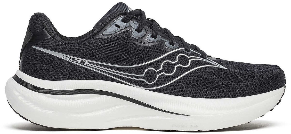 Saucony Men's Ride 19 Running Shoes - Black
