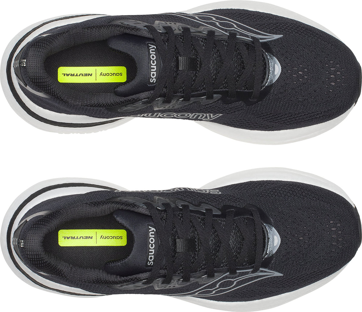 Saucony Men's Ride 19 Wide Fit Running Shoes - Black