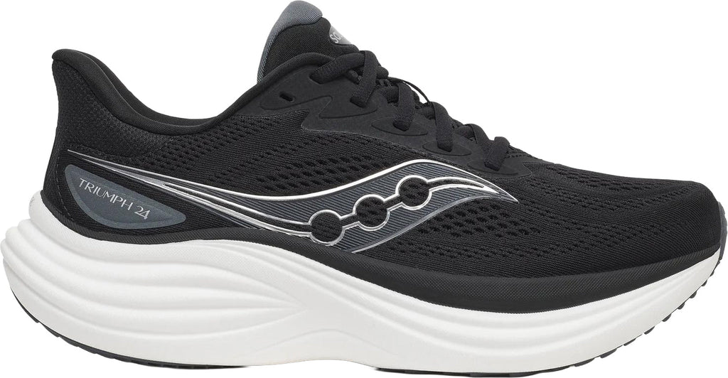 Saucony Men's Triumph 24 Wide Fit Running Shoes - Black