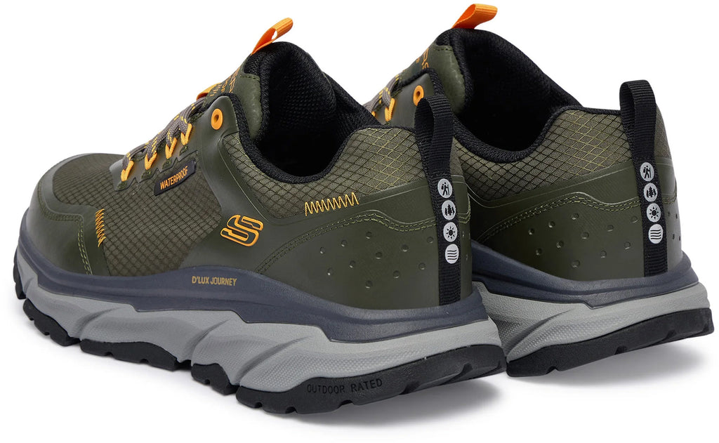 Skechers Men's D'Lux Journey Slate Peak Waterproof Walking Shoes - Green