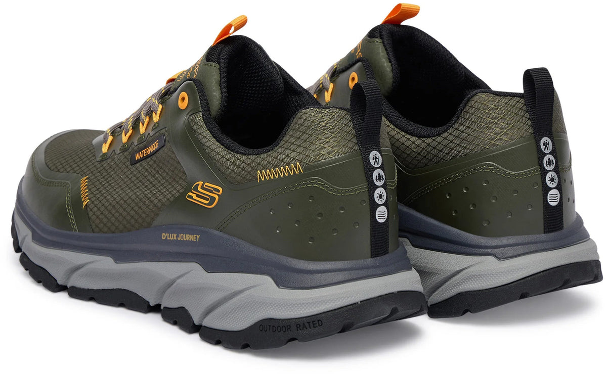 Skechers Men's D'Lux Journey Slate Peak Waterproof Walking Shoes - Green