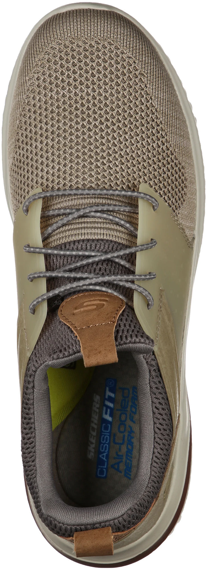 Skechers Men's Delson 3.0 Cicada Wide Fit Shoes - Beige
