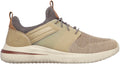 Skechers Men's Delson 3.0 Cicada Wide Fit Shoes - Beige