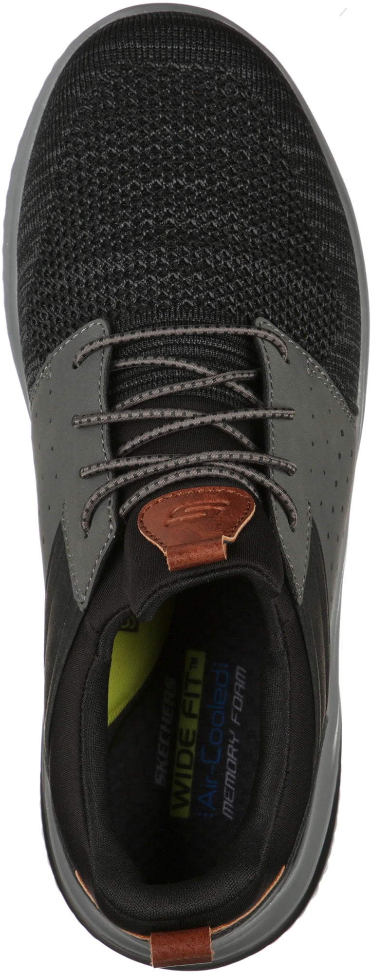 Skechers Men's Delson 3.0 Cicada Wide Fit Shoes - Black