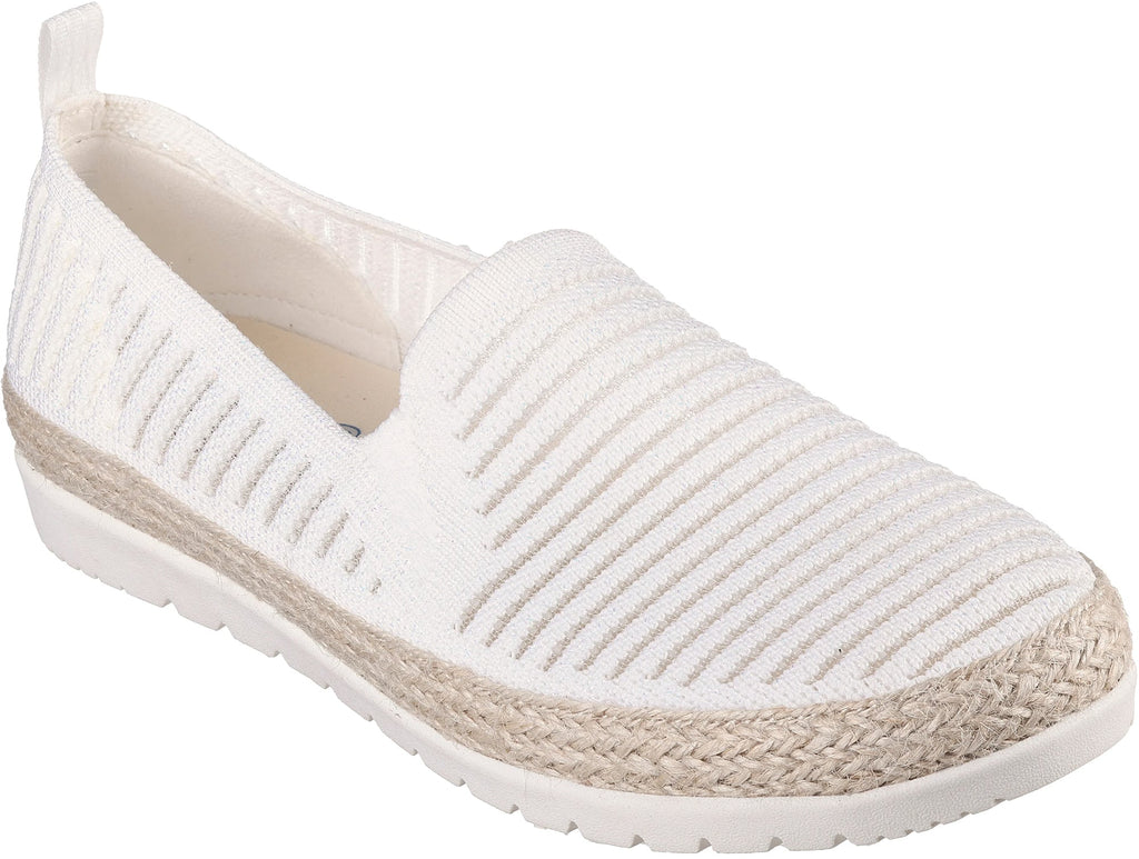 Skechers Women's BOBS Flexpadrille Sparkling Sky Shoes - White