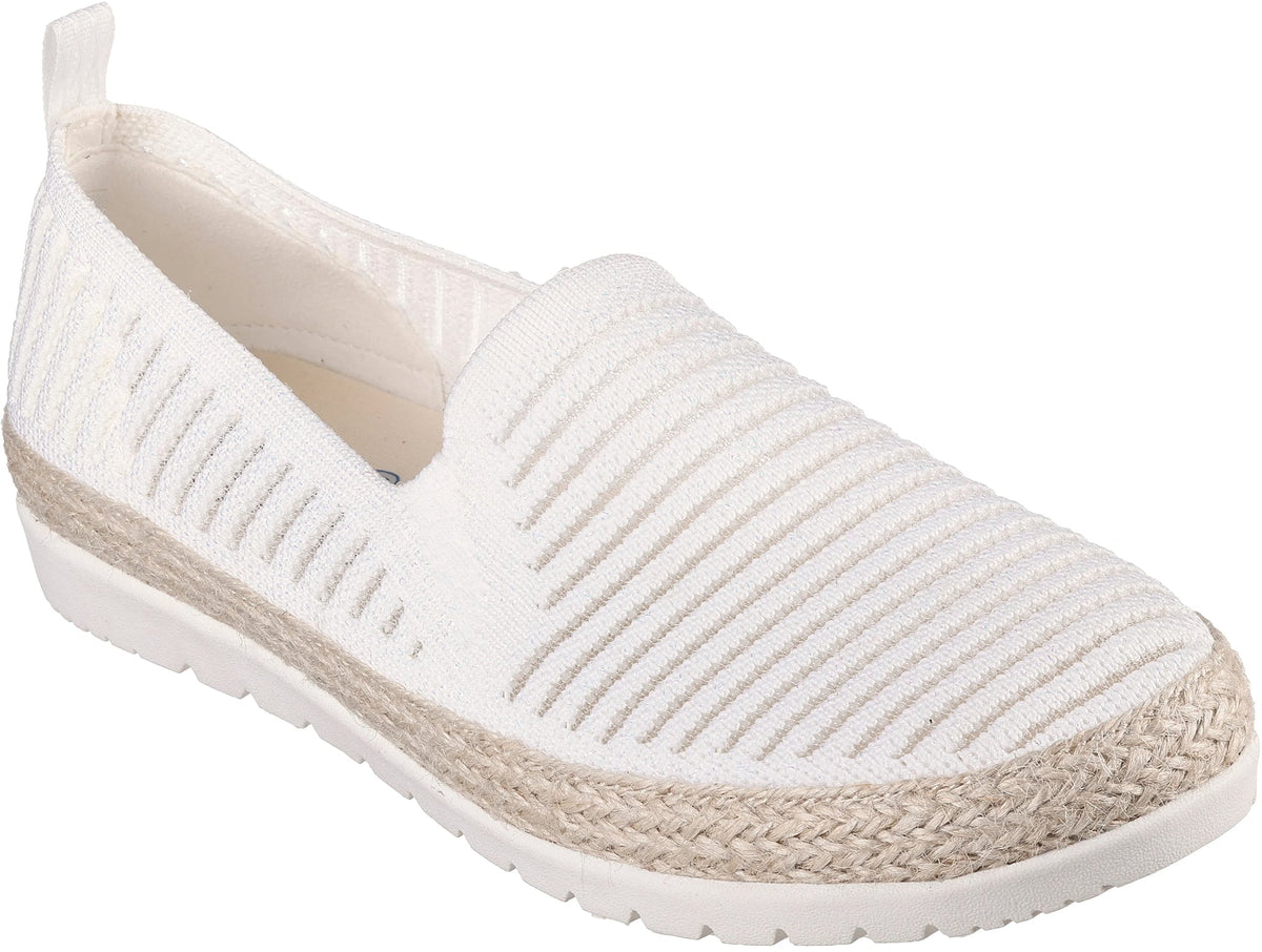 Skechers Women's BOBS Flexpadrille Sparkling Sky Shoes - White