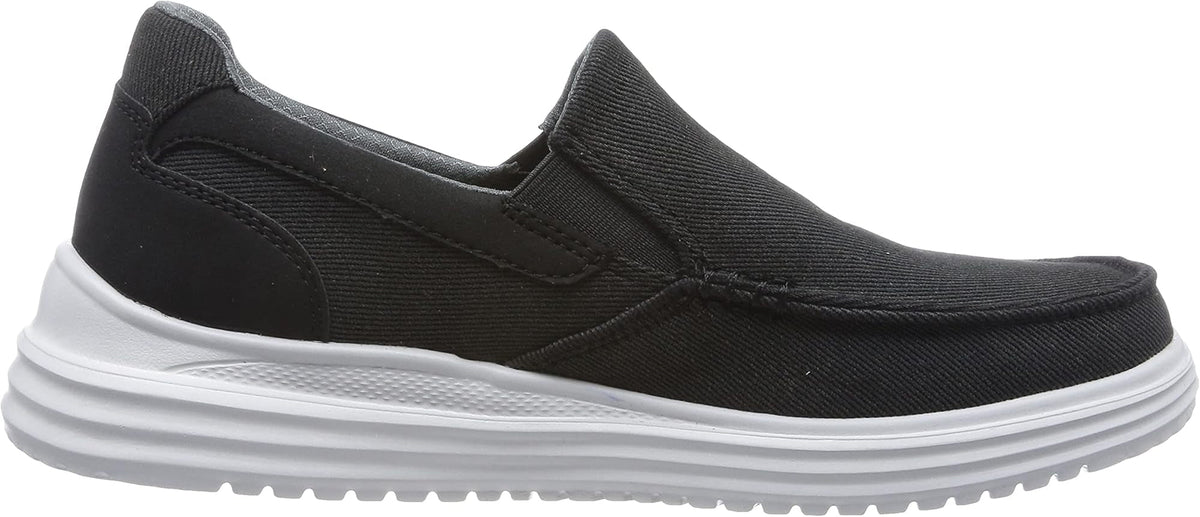 Skechers Men's Proven Suttner Canvas Slip On Walking Shoes - Black