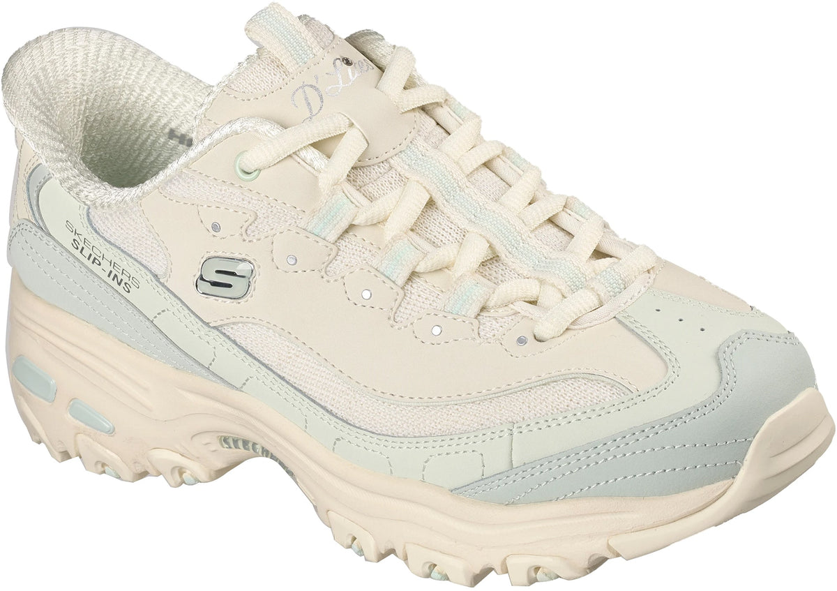 Skechers Women's Sport D'Lites Smooth Nostalgia Shoes - Cream