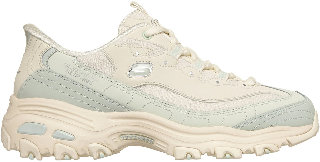 Skechers Women's Sport D'Lites Smooth Nostalgia Shoes - Cream