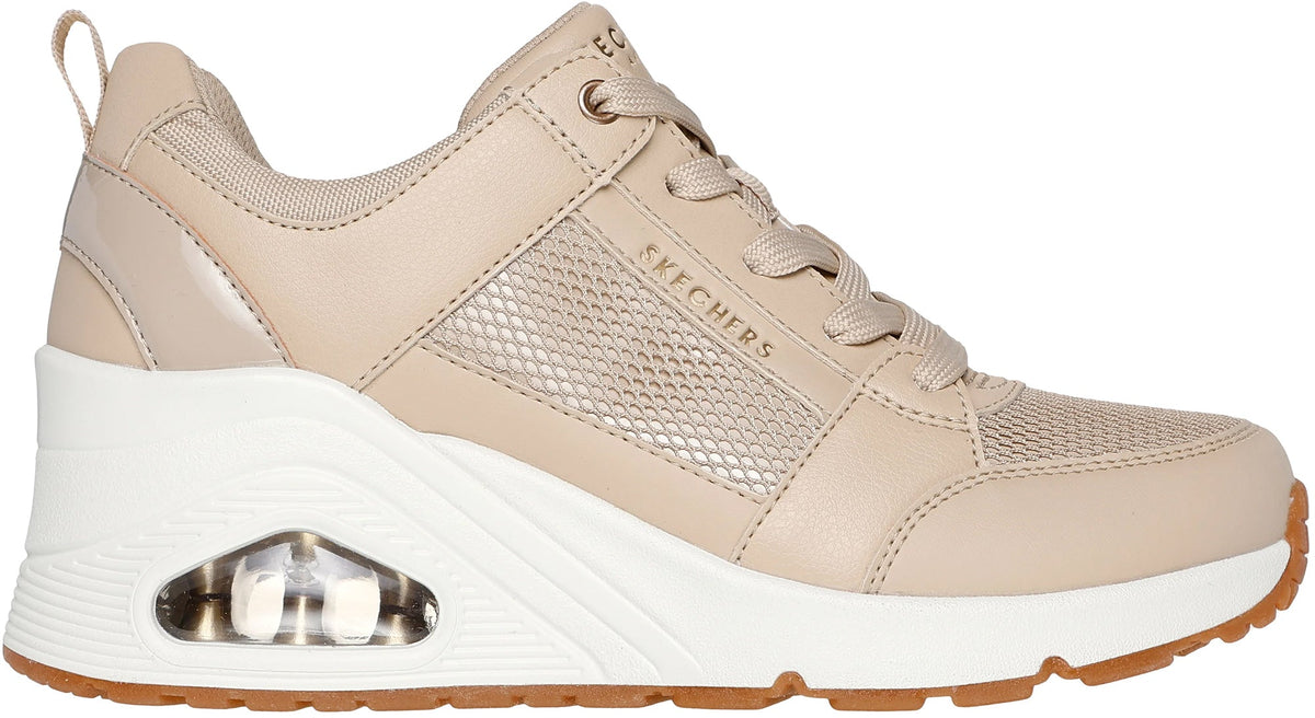Skechers Women's UNO Wedge Everything Nice Shoes - Beige