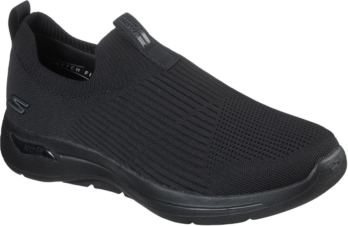 Skechers Men's GO Walk Arch Fit Iconic EXTRA Wide Fit Walking Shoes - Black