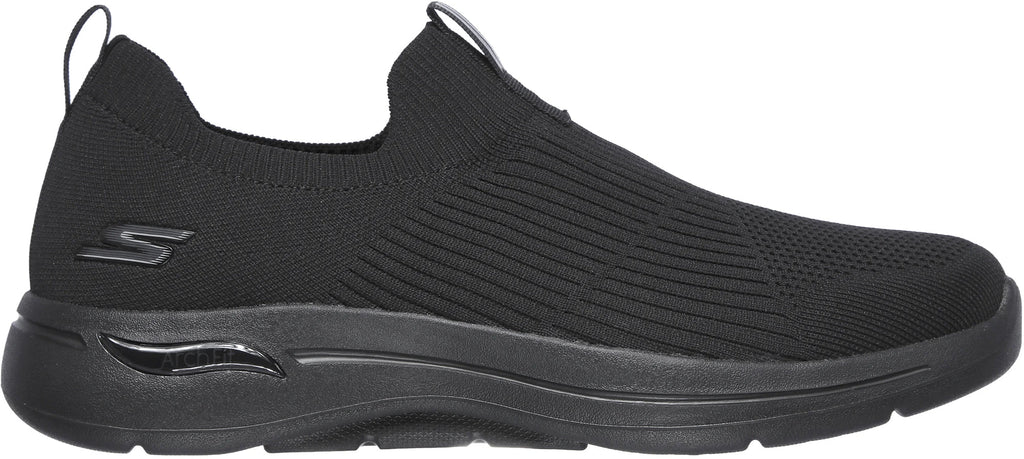Skechers Men's GO Walk Arch Fit Iconic EXTRA Wide Fit Walking Shoes - Black