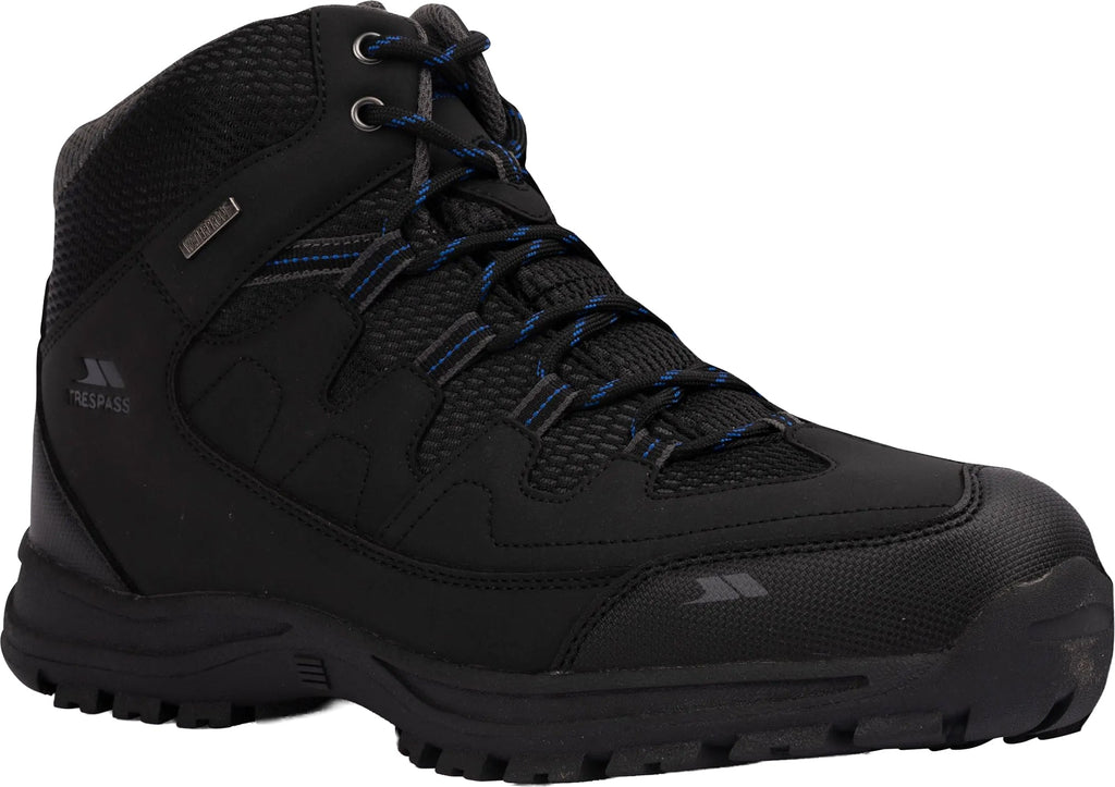 Trespass Men's Finley Mid Waterproof Walking Boots - Black