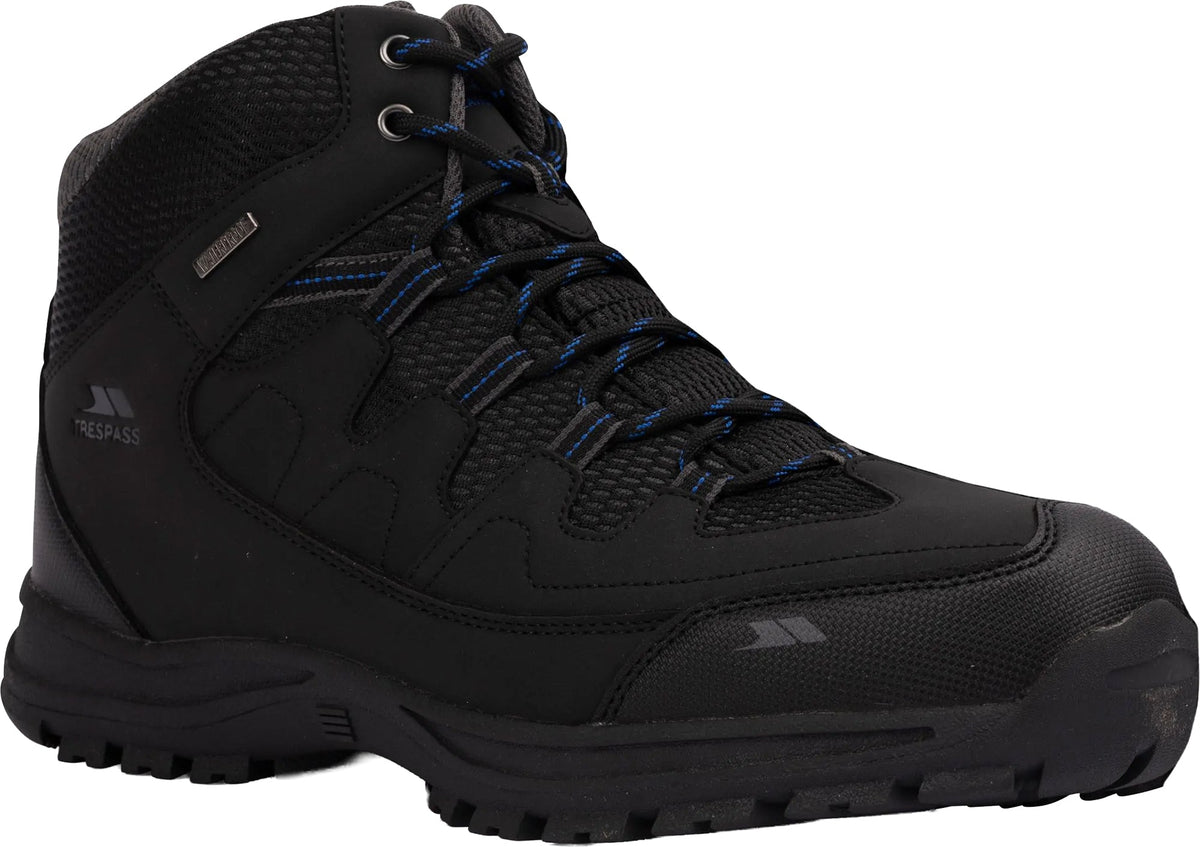 Trespass Men's Finley Mid Waterproof Walking Boots - Black