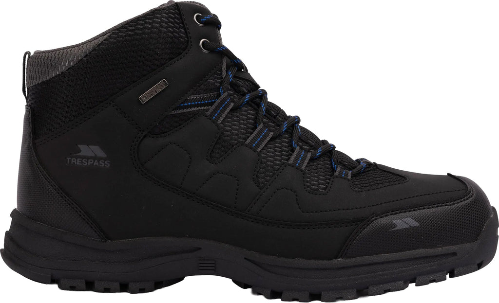 Trespass Men's Finley Mid Waterproof Walking Boots - Black