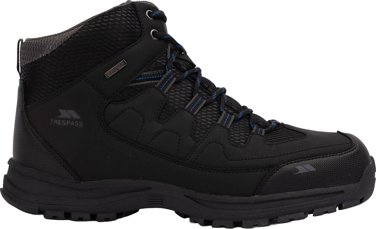 Trespass Men's Finley Mid Waterproof Walking Boots - Black