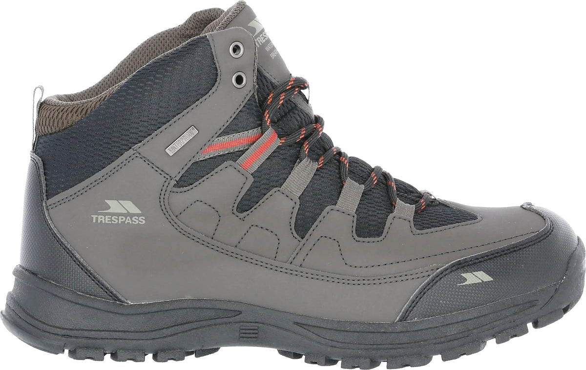 Trespass Men's Finley Mid Waterproof Walking Boots - Grey