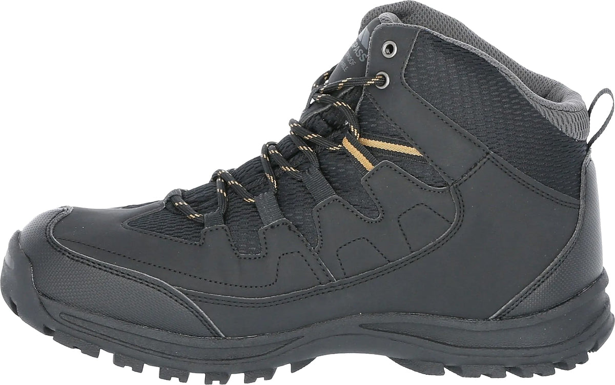 Trespass Men's Finley Mid Waterproof Walking Boots - Black
