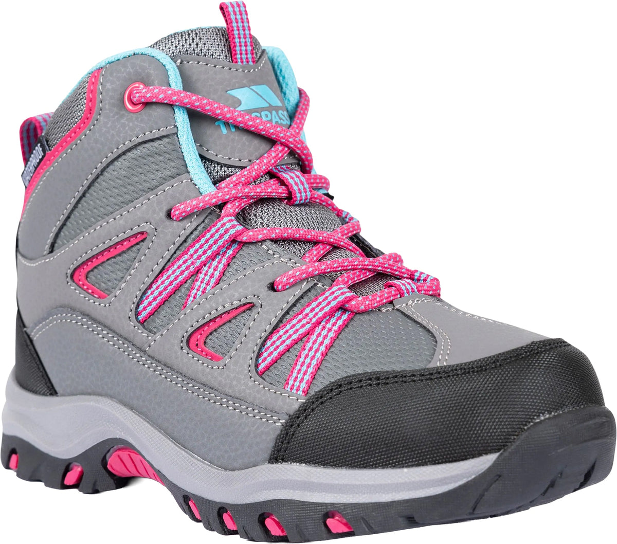 Trespass Junior Gillon II Mid Waterproof Walking Boots - Grey