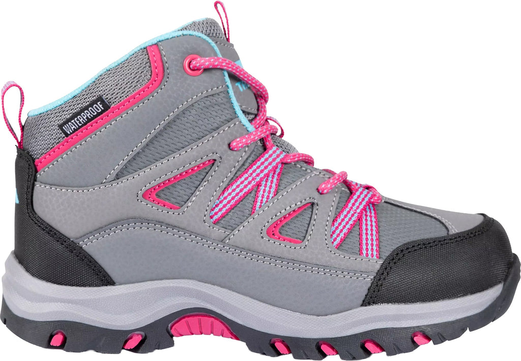 Trespass Junior Gillon II Mid Waterproof Walking Boots - Grey