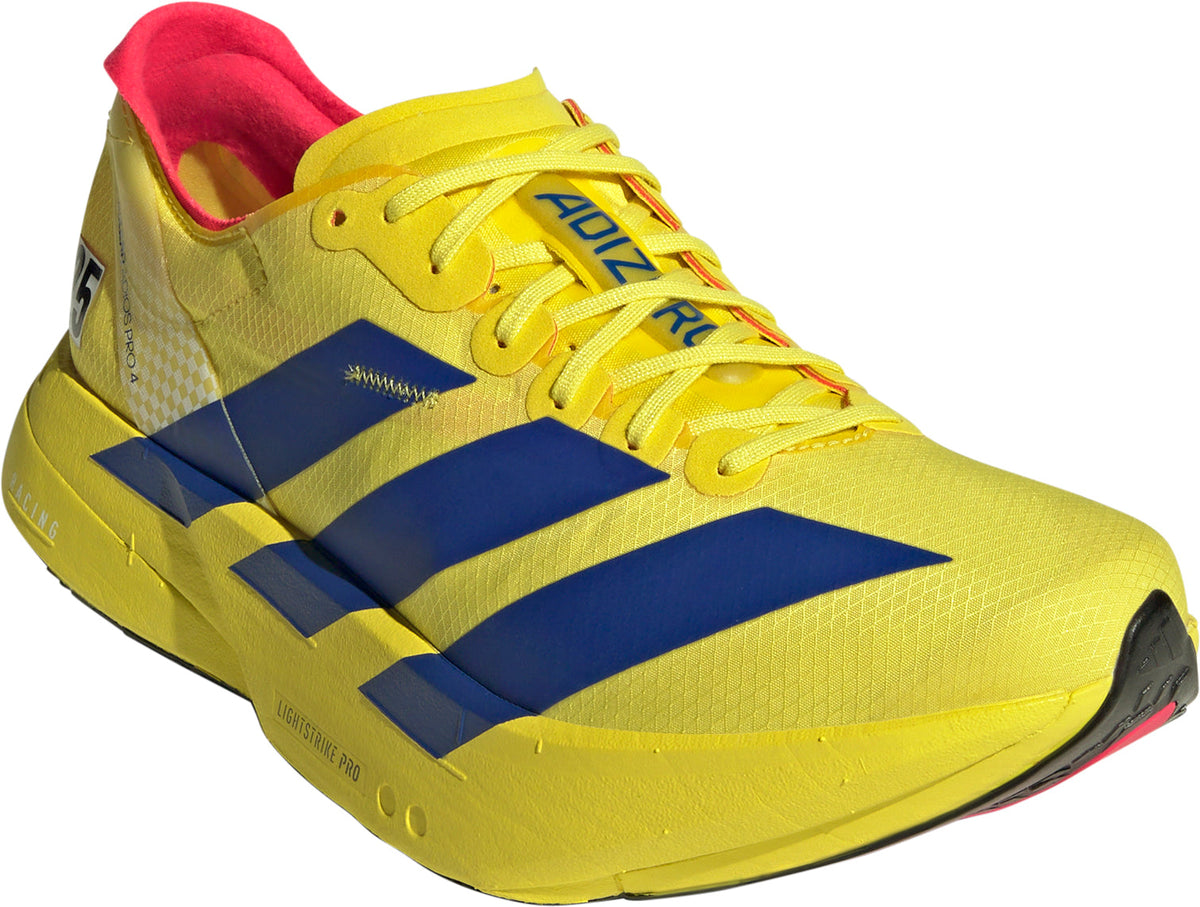 adidas Men's Adizero Adios Pro 4 Running Shoes - Yellow
